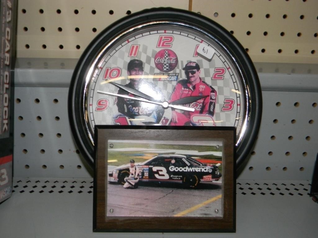 Dale Earnhart Clock and Card