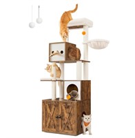 Feandrea Cat Tree with Litter Box Enclosure