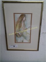 Narizzano Watercolor of woman 8x10