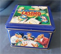 Camel Cigarettes poker set in tin: Chips & Cards