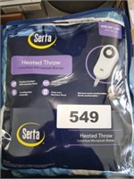 SERTA HEATED MICROPLUSH THROW 50 X 60