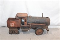 Vintage metal Childs riding train toy