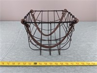 Leather Handle Metal Basket (8" x 10")