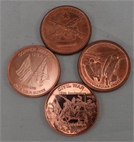 4 - Copper Rounds - Various Designs