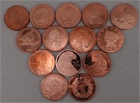 14 - Copper Rounds - Various Designs