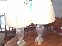Pair of Crystal Electric Lamps