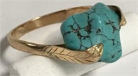 14k Gold And Turquoise Ring