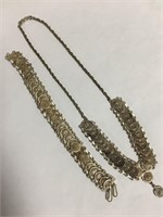 Costume Necklace And Matching Bracelet