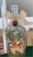 Christmas bottle decoration lights up & Works