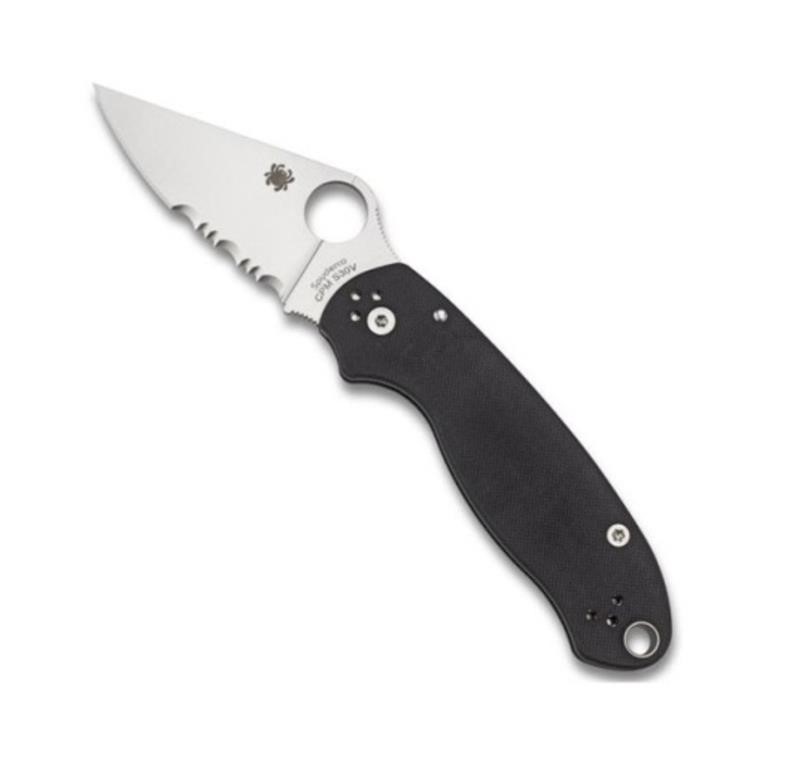 Spyderco Satin Black G10 Combo Para 3 Knife