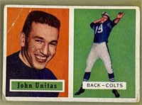 1957 Topps John Unitas Football #138 Rookie Card