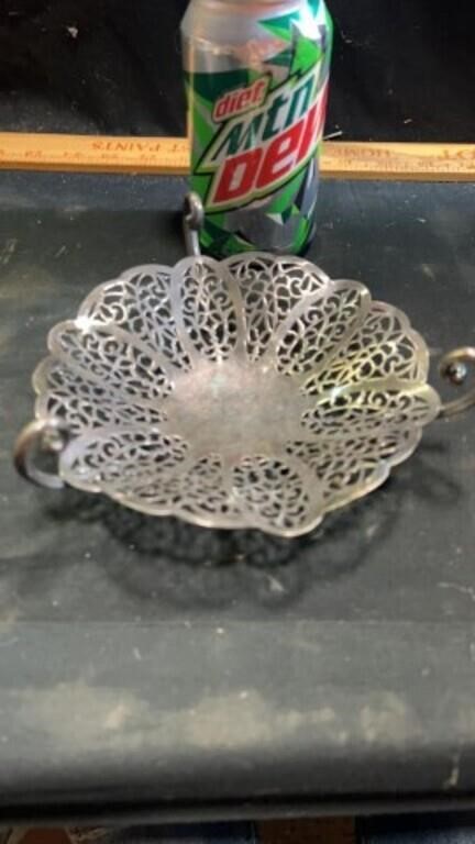 Lovelace silver plate bon bon dish