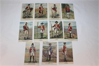 11 Fort Ticonderoga Linen Postcards - Privates