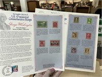 2PC PRESIDENTIAL COMMEMORATIVE STAMPS PANELS