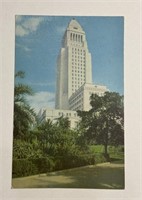 1950s Vintage RPPC Postcard Los Angeles City Hall!