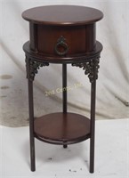 Small 8 1/2" Round Ash Tray Smoker Table W Drawer