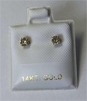14K Gold & Diamond (0.26ct) Earrings