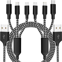 Multi Charging Cable, (2 Pack 4FT) Multi USB Charg