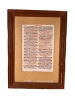 1687 Framed Sheet Music
