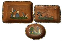 Vintage Mexico Hand Painted Redware