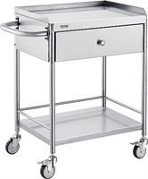 VEVOR Medical Cart, 2-Layer Stainless Steel Cart