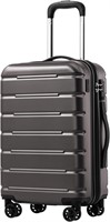 Coolife Suitcase 20in Carry-on Spinner  Gray