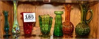 Assorted glass vases - 7 pcs. Red picture 7" t