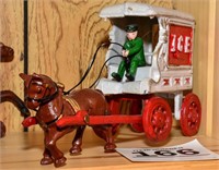 Cast ice cart and horse