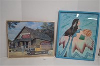 Coca Cola and Native American Framed Prints