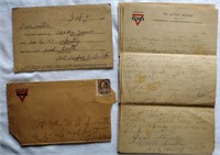 Letter & Envelope 1919 Post WWI Crockett, TX