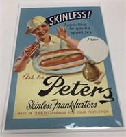 Peters Skinless Frankfurters Sign