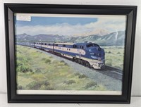 Framed Signed Railroad Art: Colorado Eagle