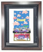 Framed Mardi Gras Parade Artwork