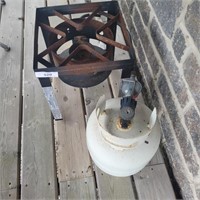 Metal stand for BBQ with tank