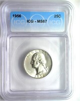 1956 Quarter ICG MS67 LISTS $100