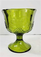 Vintage Green Indiana Glass Vase/Candy Dish w