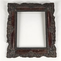 ANTIQUE WOOD & GESSO FULL PLATE FRAME