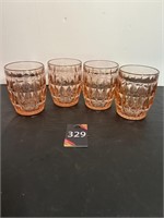 (4) Windsor Pink Juice Tumblers