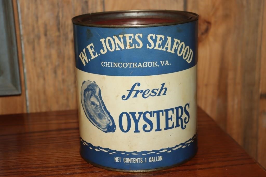 W E Jones Seafood Chincoteague Va gallon oyster