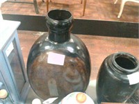 Brown metal vase