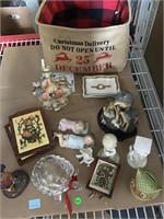 Decorative items and Christmas basket