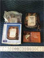 Fishing Frames and Plaque Lot of 3