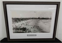 Ocean Park beach scene 1920 framed picture