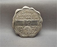 1934 Illinois Chauffer badge.