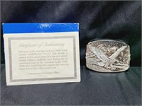 American Eagle Silverplate Belt Buckle