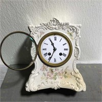 Vintage porcelain mantel clock