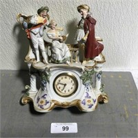 Vintage Germany porcelain wind-up clock