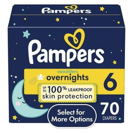 Pampers Swaddlers Overnight Diapers Size 6  70 Ct