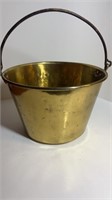 1870 Miller & Co Brass Bucket  7in tall 11.5in