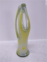wonderful hand blown art glass vase 15"